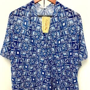 Canyon Sky Indigo Scarf Poncho One Size NWT